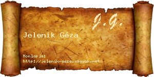Jelenik Géza névjegykártya